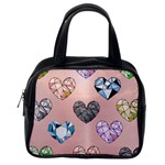 gem hearts and rose gold Classic Handbags (One Side) Front