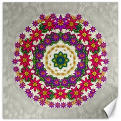 Fauna Fantasy Bohemian Midsummer Flower Style Canvas 12  X 12   by pepitasart