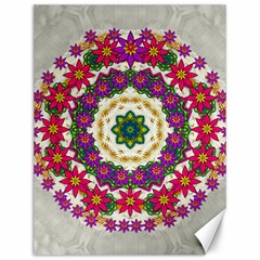 Fauna Fantasy Bohemian Midsummer Flower Style Canvas 12  X 16   by pepitasart