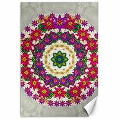 Fauna Fantasy Bohemian Midsummer Flower Style Canvas 20  X 30   by pepitasart