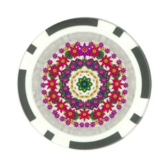 Fauna Fantasy Bohemian Midsummer Flower Style Poker Chip Card Guard by pepitasart