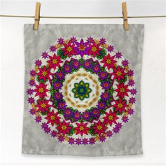 Fauna Fantasy Bohemian Midsummer Flower Style Face Towel by pepitasart