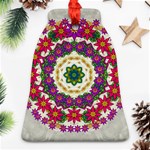 Fauna Fantasy Bohemian Midsummer Flower Style Bell Ornament (Two Sides) Back