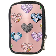 Gem Hearts And Rose Gold Compact Camera Cases