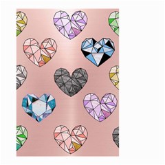 Gem Hearts And Rose Gold Small Garden Flag (two Sides) by NouveauDesign