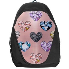 Gem Hearts And Rose Gold Backpack Bag by NouveauDesign