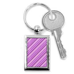 Violet Diagonal Lines Key Chains (rectangle)  by snowwhitegirl