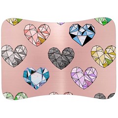 Gem Hearts And Rose Gold Velour Seat Head Rest Cushion