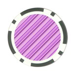 Violet Diagonal Lines Poker Chip Card Guard (10 pack) Front