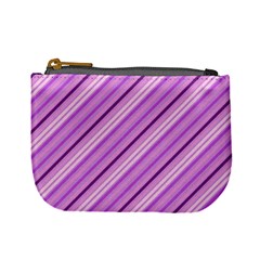 Violet Diagonal Lines Mini Coin Purses