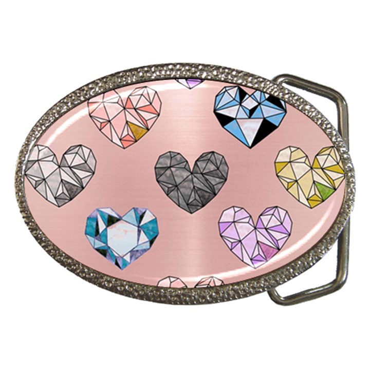 gem hearts and rose gold Belt Buckles