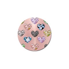 Gem Hearts And Rose Gold Golf Ball Marker (4 Pack) by NouveauDesign