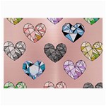 gem hearts and rose gold Large Glasses Cloth (2-Side) Front