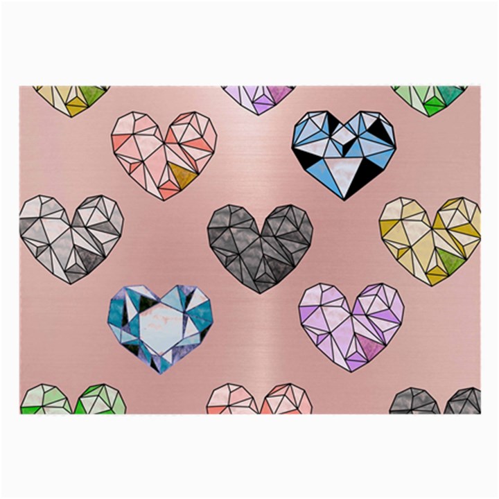 gem hearts and rose gold Large Glasses Cloth (2-Side)