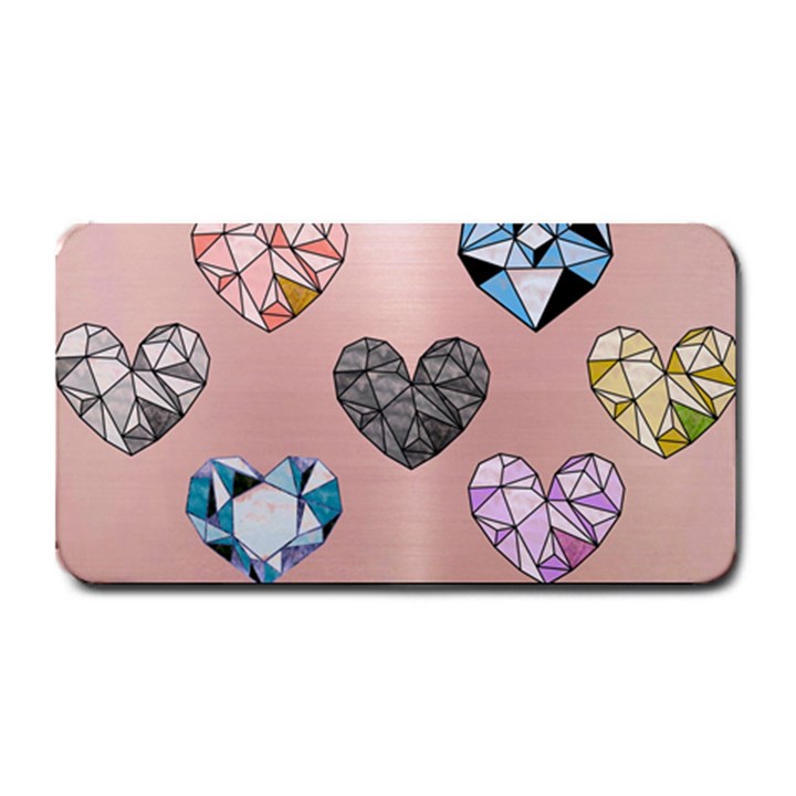 gem hearts and rose gold Medium Bar Mats