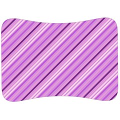 Violet Diagonal Lines Velour Seat Head Rest Cushion