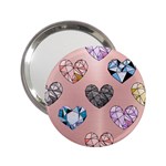 gem hearts and rose gold 2.25  Handbag Mirrors Front