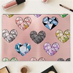 gem hearts and rose gold Cosmetic Bag (XXL) Back