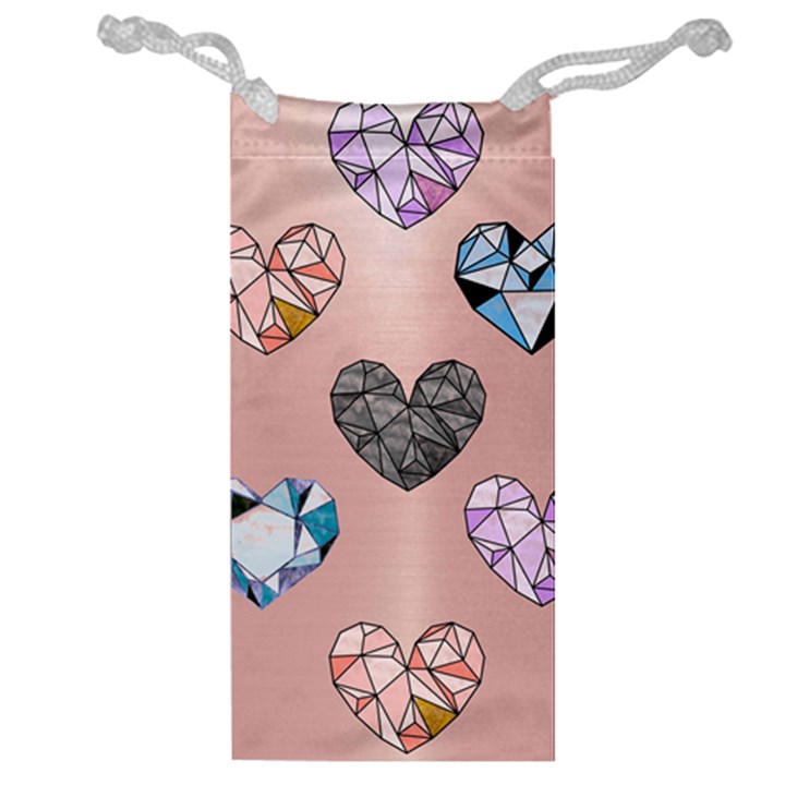 gem hearts and rose gold Jewelry Bags