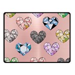 gem hearts and rose gold Double Sided Fleece Blanket (Small)  45 x34  Blanket Front