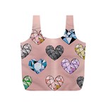 gem hearts and rose gold Full Print Recycle Bags (S)  Front