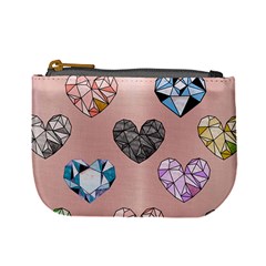 Gem Hearts And Rose Gold Mini Coin Purses