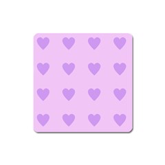 Violet Heart Square Magnet by snowwhitegirl