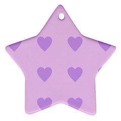 Violet Heart Star Ornament (two Sides) by snowwhitegirl