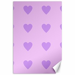 Violet Heart Canvas 24  X 36  by snowwhitegirl