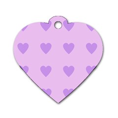 Violet Heart Dog Tag Heart (one Side) by snowwhitegirl