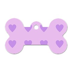 Violet Heart Dog Tag Bone (two Sides) by snowwhitegirl