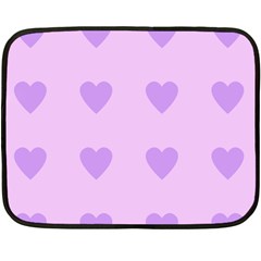 Violet Heart Double Sided Fleece Blanket (mini)  by snowwhitegirl