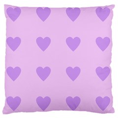 Violet Heart Large Cushion Case (two Sides) by snowwhitegirl