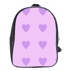 Violet Heart School Bag (xl) by snowwhitegirl