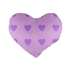 Violet Heart Standard 16  Premium Heart Shape Cushions by snowwhitegirl