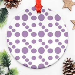 Violet Dots Ornament (round) by snowwhitegirl