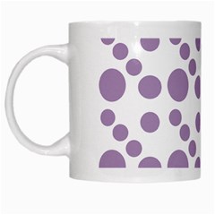 Violet Dots White Mugs by snowwhitegirl