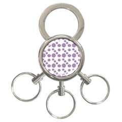 Violet Dots 3-ring Key Chains by snowwhitegirl