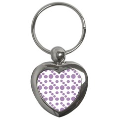 Violet Dots Key Chains (heart)  by snowwhitegirl