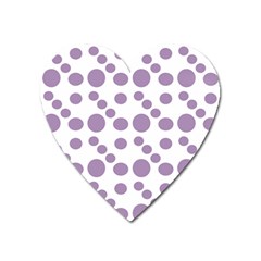 Violet Dots Heart Magnet by snowwhitegirl