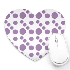 Violet Dots Heart Mousepads by snowwhitegirl