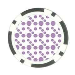 Violet Dots Poker Chip Card Guard by snowwhitegirl