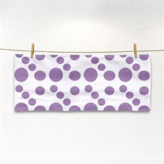 Violet Dots Hand Towel by snowwhitegirl