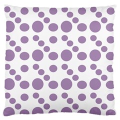 Violet Dots Large Flano Cushion Case (one Side) by snowwhitegirl