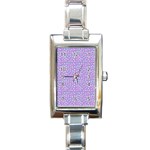 Heart Drops Rectangle Italian Charm Watch Front