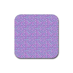 Heart Drops Rubber Coaster (square)  by snowwhitegirl