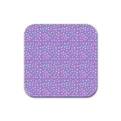 Heart Drops Rubber Square Coaster (4 Pack)  by snowwhitegirl