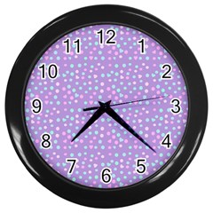 Heart Drops Wall Clock (black) by snowwhitegirl