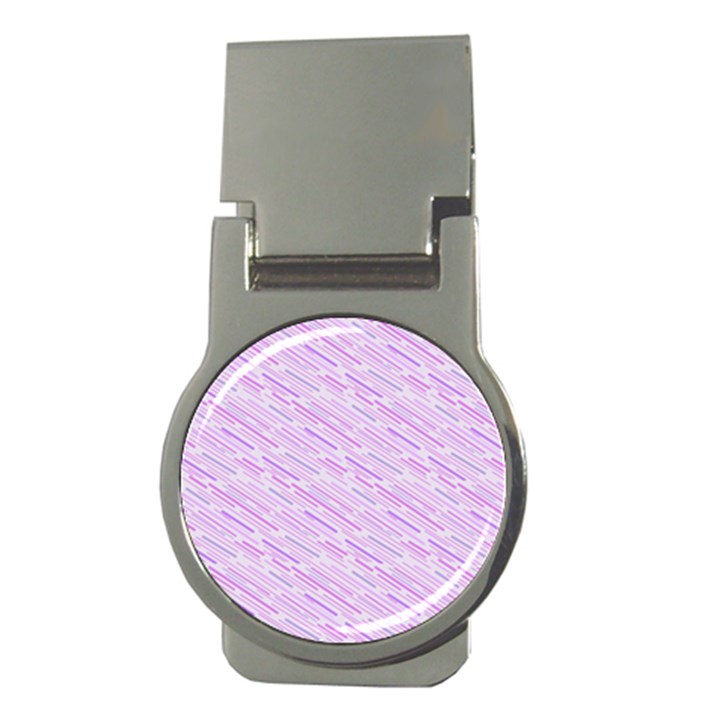 Silly Stripes Lilac Money Clips (Round) 