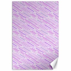 Silly Stripes Lilac Canvas 20  X 30   by snowwhitegirl